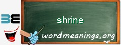 WordMeaning blackboard for shrine